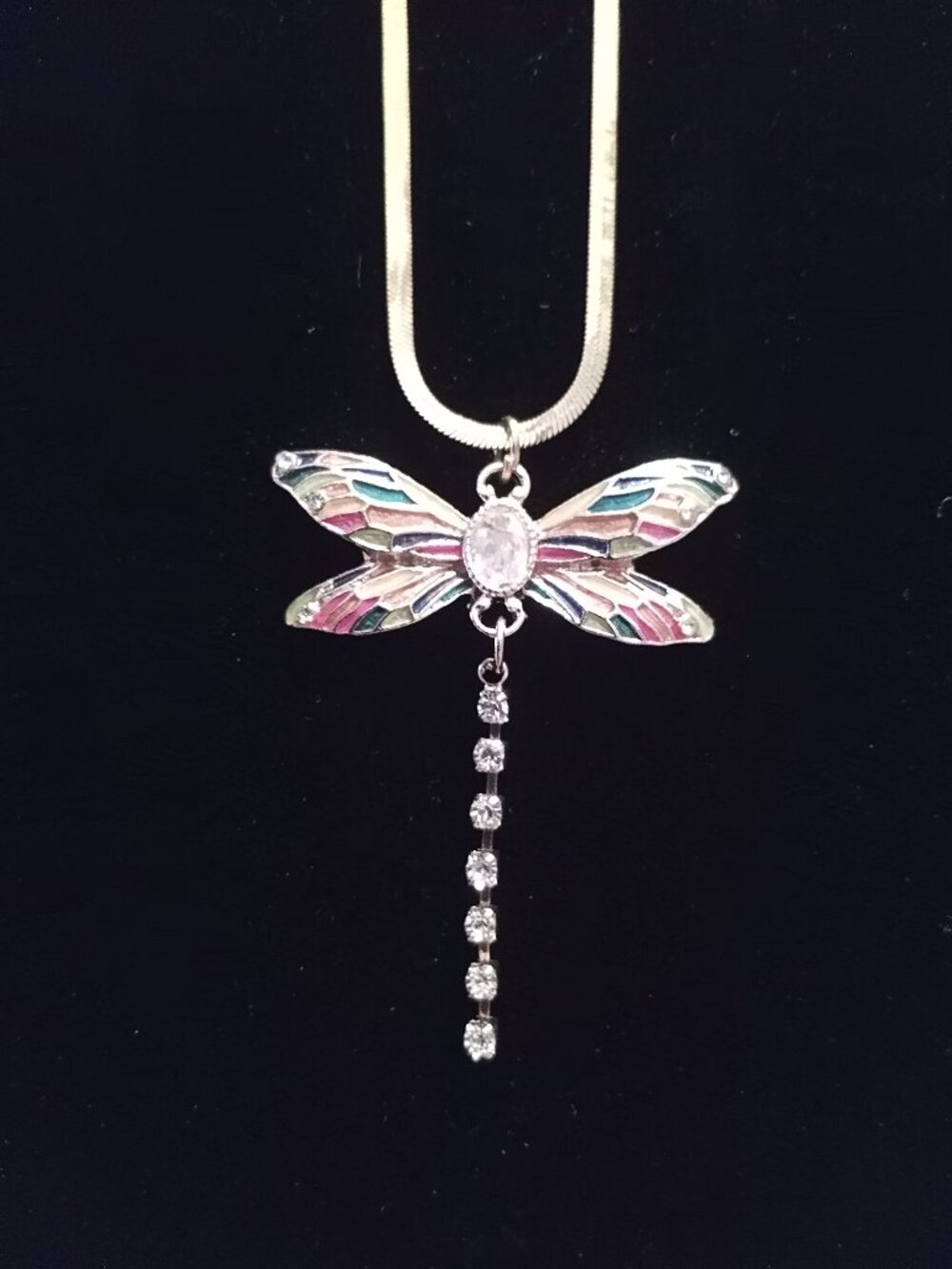 18 Kt. Gold-Plated Necklace with Dragonfly Pendant - NWOT